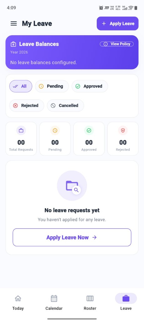 My Leave balances and leave requests